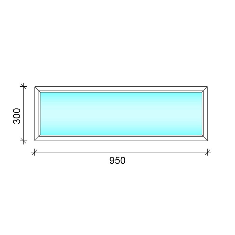 95×30 Fix műanyag felülvilágító ablak